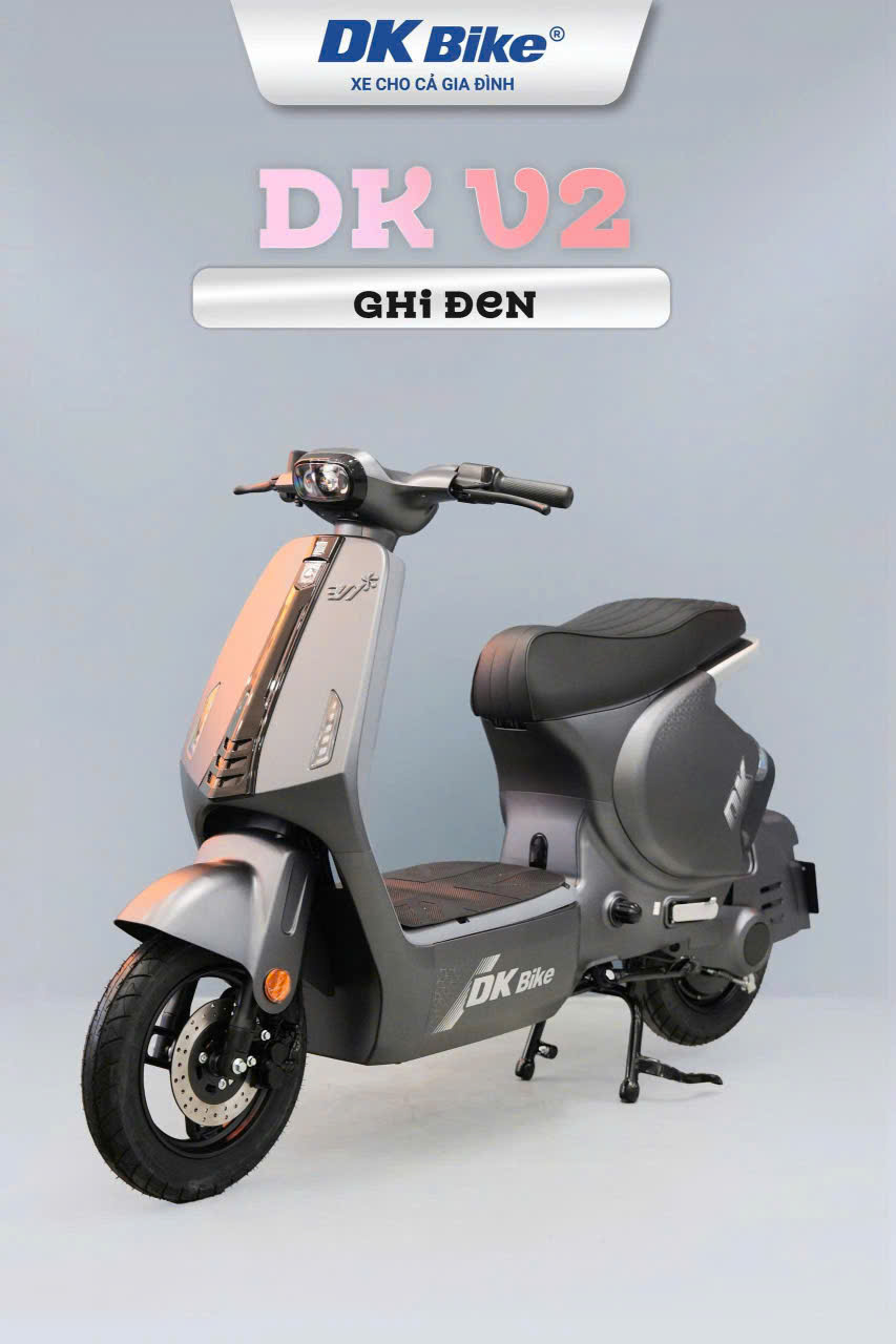Xe máy điện DK V2 màu ghi đen