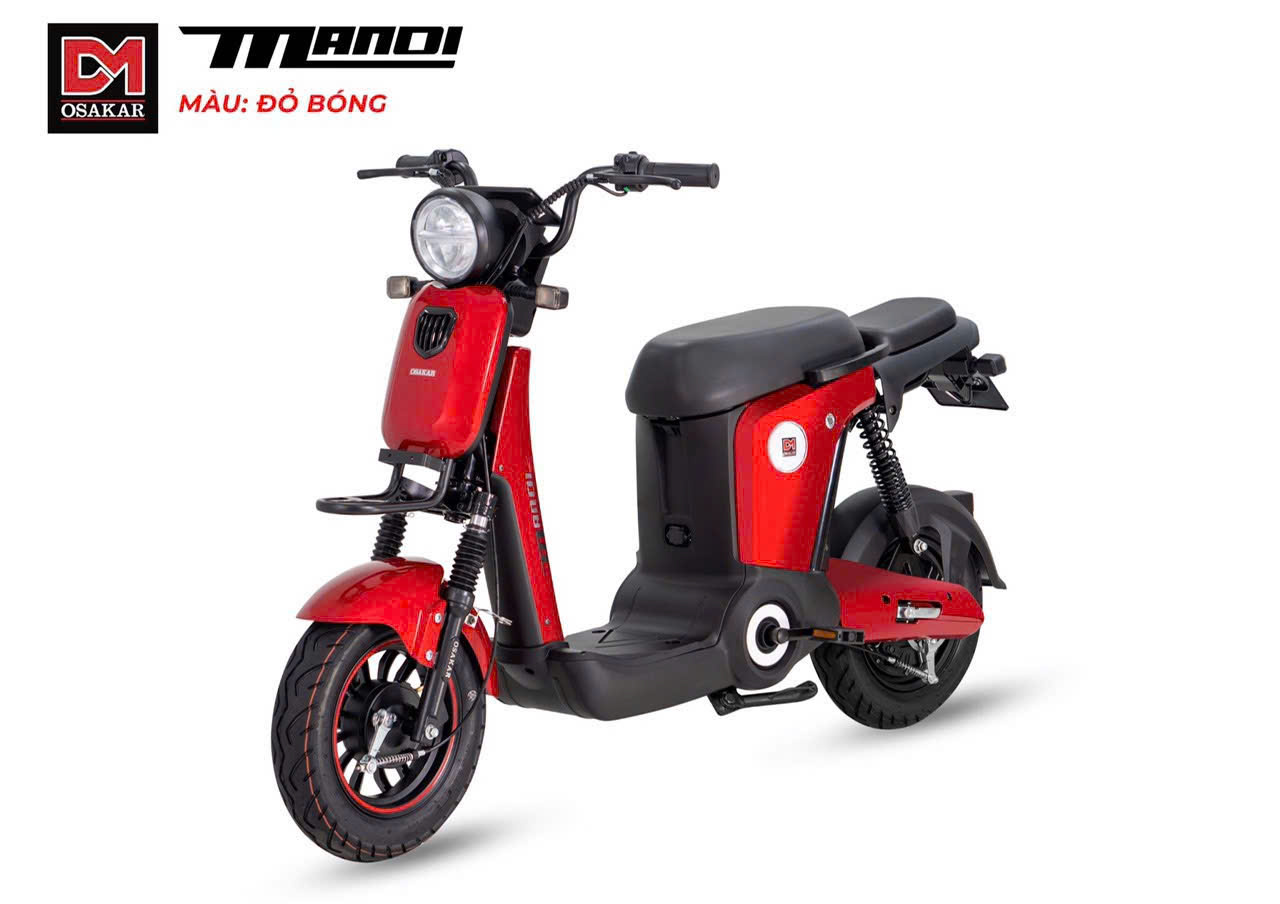 Xe đạp điện Osaka Manoi màu đỏ bóng